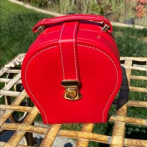 Small Red Leather-Like Jewelry Box​